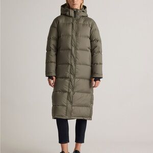 Responsible Down Long Puffer Jacket - S/ Faded Cargo
